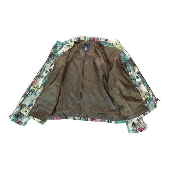 RQT Art Paint Splash‎ Print Full Zip Lined Corduroy Jacket Blazer Pockets L EUC - Picture 3 of 7